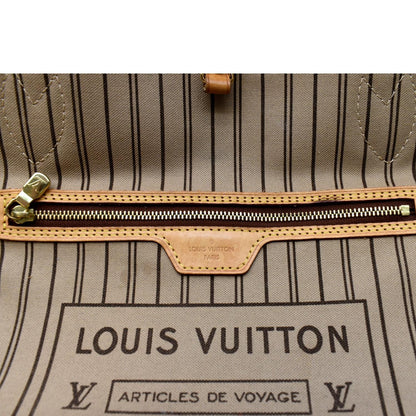 LOUIS VUITTON Neverfull MM Monogram Canvas Tote Bag Brown