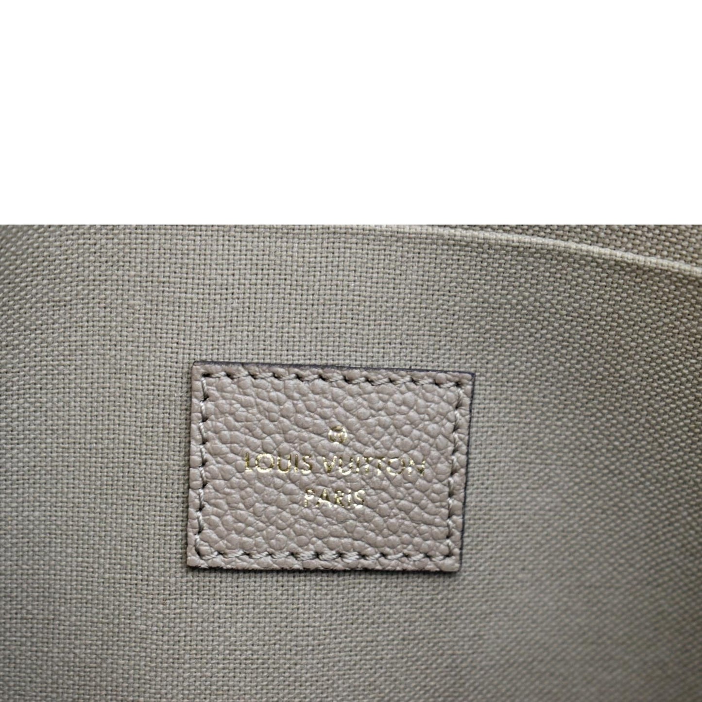 LOUIS VUITTON Pochette Felicie Monogram Empreinte Leather Chain Wallet Tourterelle