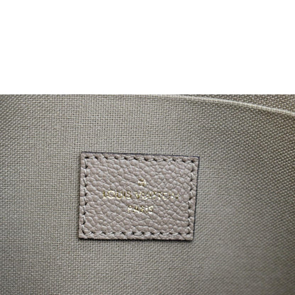 LOUIS VUITTON Pochette Felicie Monogram Empreinte Leather Chain Wallet Tourterelle