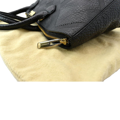 BURBERRY Dewsbury Medium Grain Check Embossed Tote Bag Black