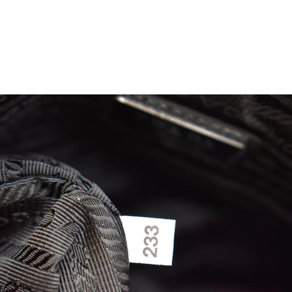 PRADA Saffiano Leather Shoulder Bag Black 2VH113