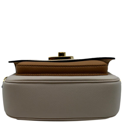 LOUIS VUITTON Lockme Tender Grained Calfskin Leather Shoulder Bag Quartz