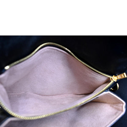 LOUIS VUITTON Coussin Monogram Embossed Pochette Crossbody Bag Black