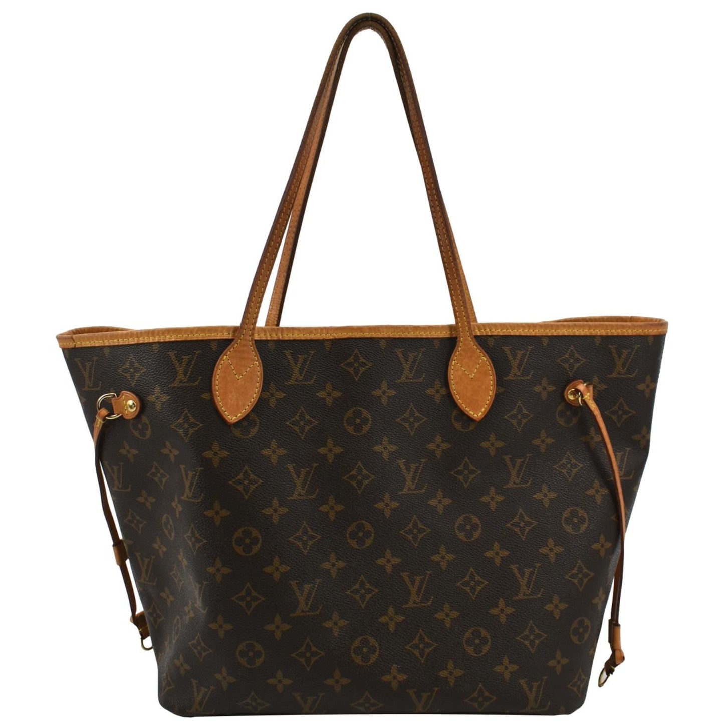 LOUIS VUITTON Neverfull MM Monogram Canvas Tote Bag Brown