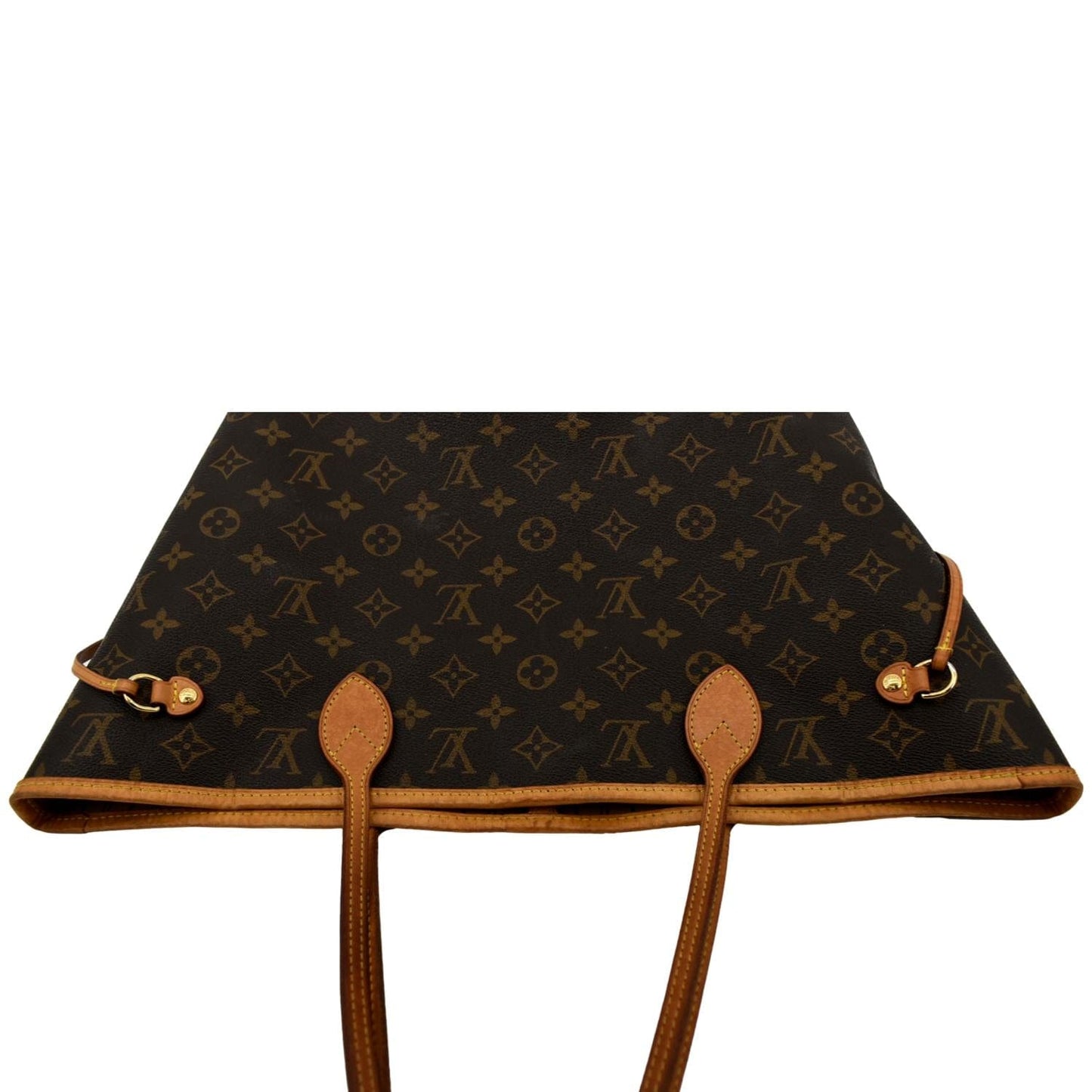 LOUIS VUITTON Neverfull MM Monogram Canvas Tote Bag Brown