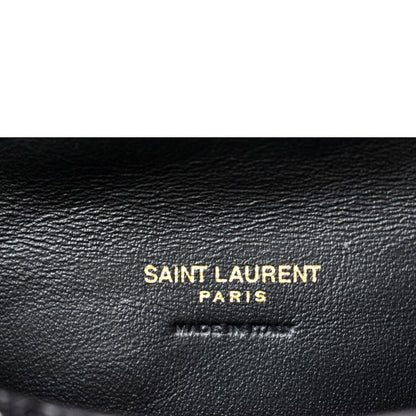 YVES SAINT LAURENT Small Puffer Sequin Clutch Wallet Black - sold