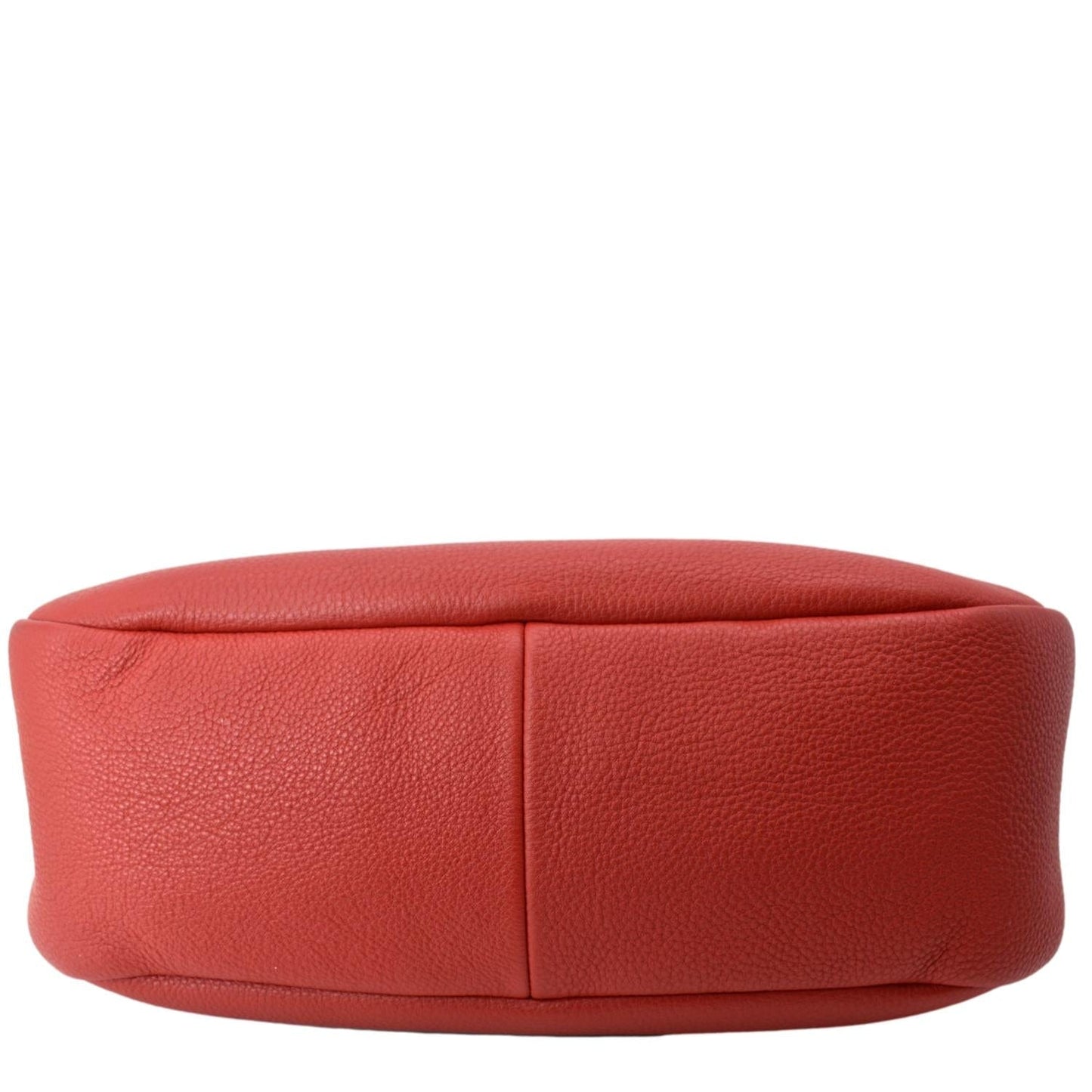 PRADA Vitello Daino Leather Hobo Bag Red