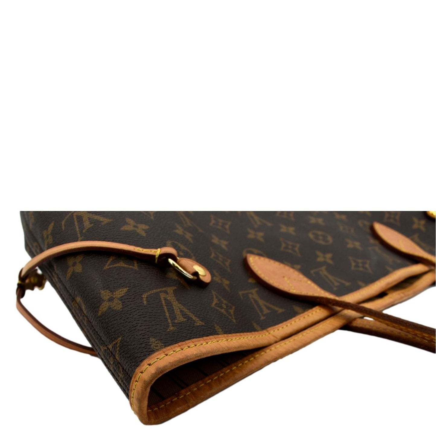 LOUIS VUITTON Neverfull MM Monogram Canvas Tote Bag Brown