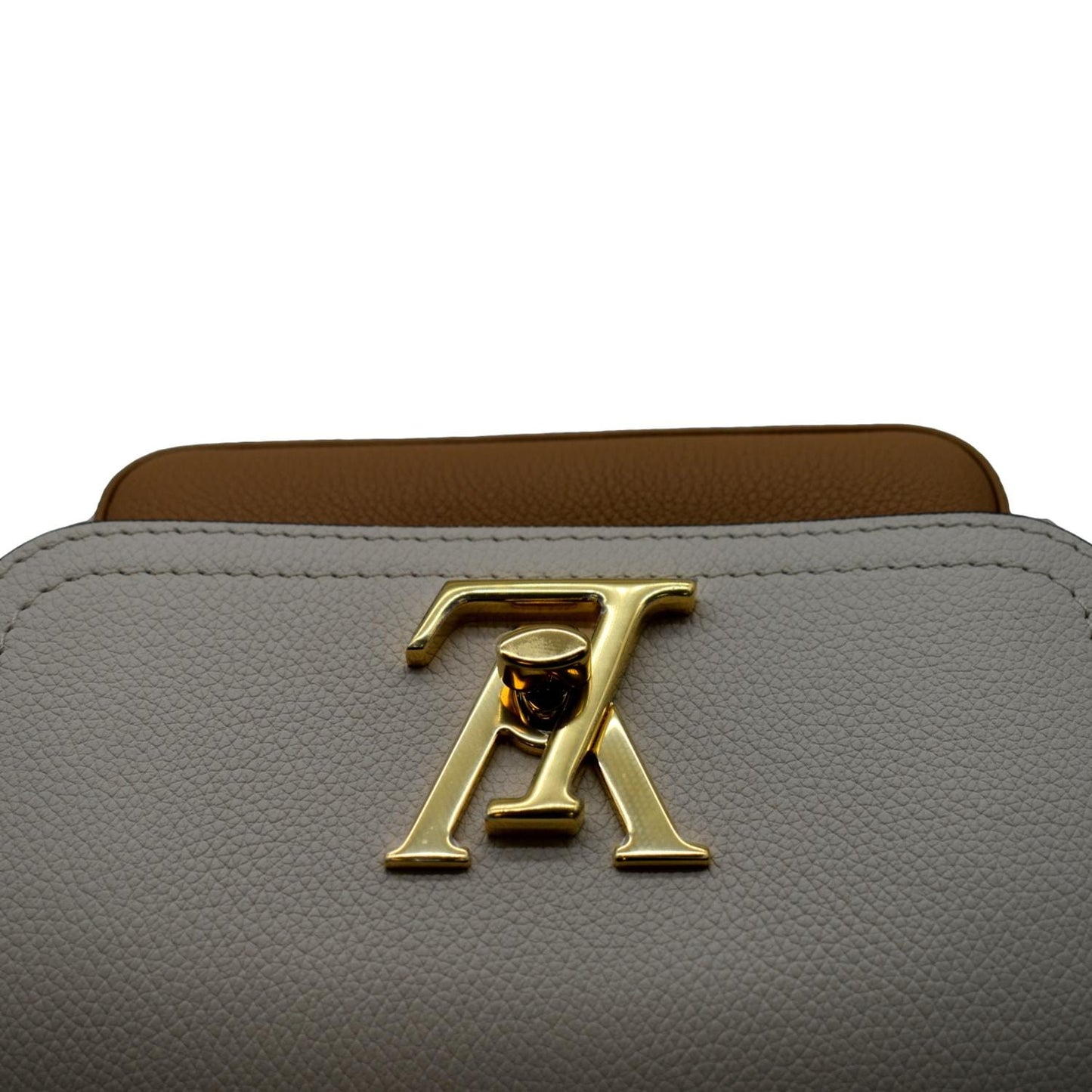 LOUIS VUITTON Lockme Tender Grained Calfskin Leather Shoulder Bag Quartz