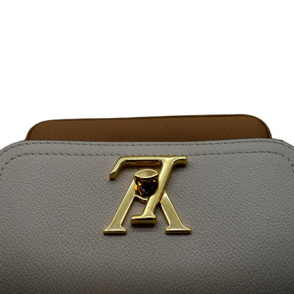 LOUIS VUITTON Lockme Tender Grained Calfskin Leather Shoulder Bag Quartz