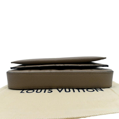 LOUIS VUITTON Pochette Felicie Monogram Empreinte Leather Chain Wallet Tourterelle