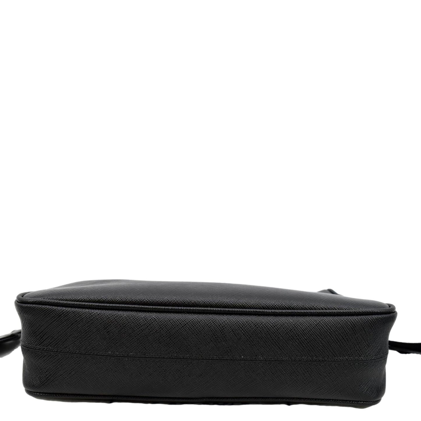 PRADA Saffiano Leather Shoulder Bag Black 2VH113