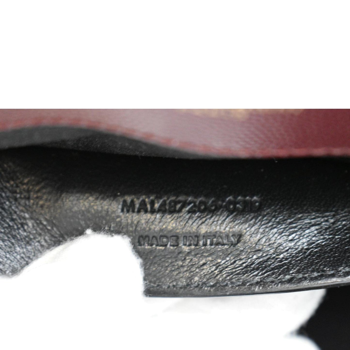 YVES SAINT LAURENT Medium Envelope Leather Chain Shoulder Bag Maroon