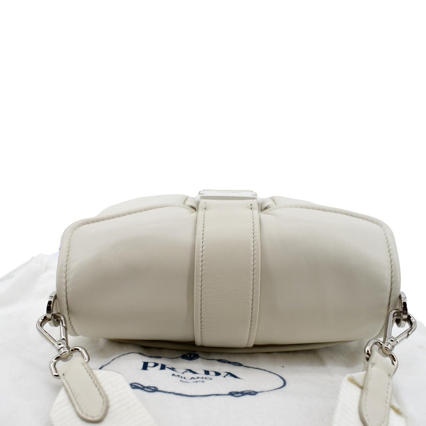 PRADA Borsa Pocket Con Nappa Leather Shoulder Bag White