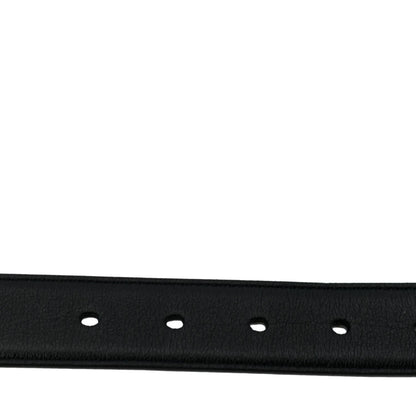 YVES SAINT LAURENT Monogram Leather Belt Black