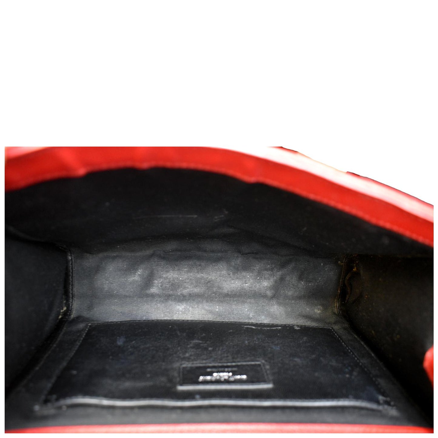 YVES SAINT LAURENT Envelope Flap Matelasse Leather Shoulder Bag Red