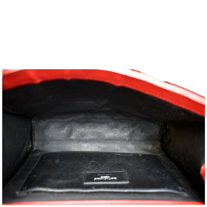 YVES SAINT LAURENT Envelope Flap Matelasse Leather Shoulder Bag Red