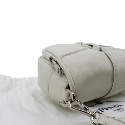PRADA Borsa Pocket Con Nappa Leather Shoulder Bag White