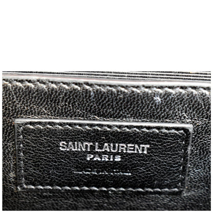 YVES SAINT LAURENT Envelope Flap Matelasse Leather Shoulder Bag Red