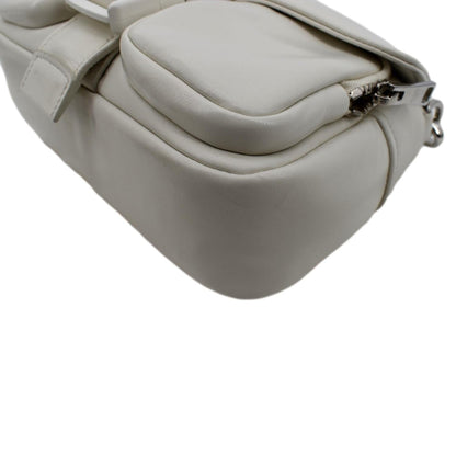 PRADA Borsa Pocket Con Nappa Leather Shoulder Bag White