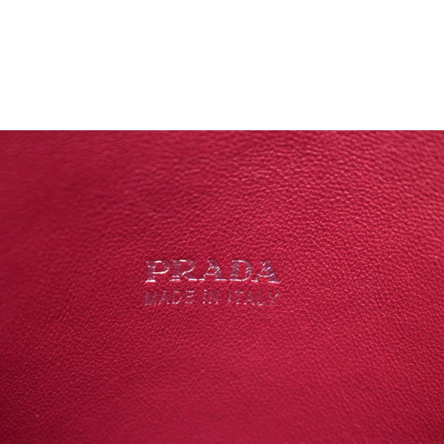 PRADA Leather Chain Shoulder Bag Pink BT0992