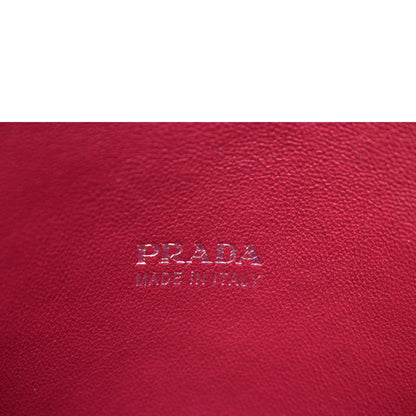 PRADA Leather Chain Shoulder Bag Pink BT0992
