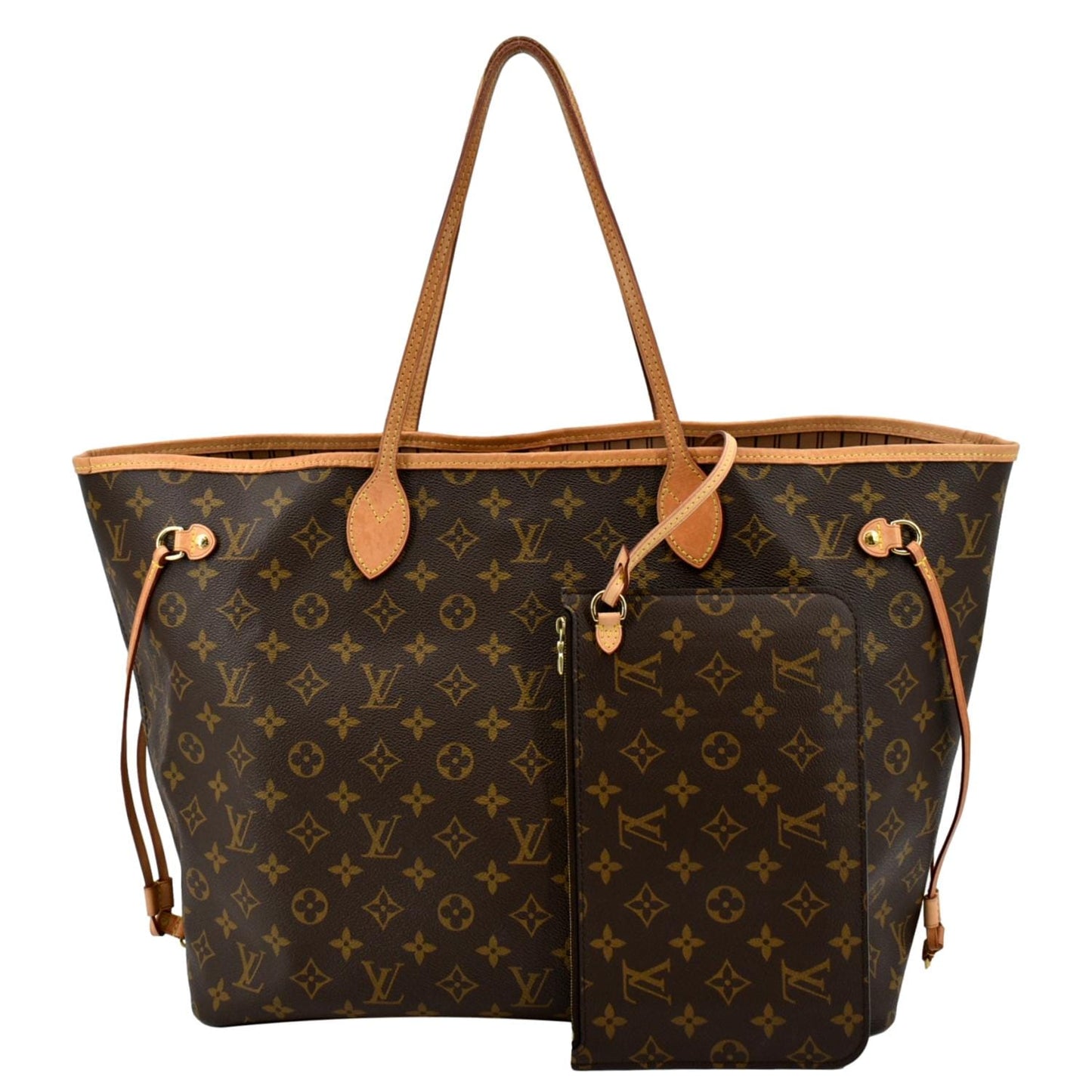 LOUIS VUITTON Neverfull GM Monogram Canvas Tote Bag Brown