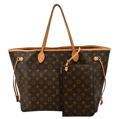 LOUIS VUITTON Neverfull GM Monogram Canvas Tote Bag Brown