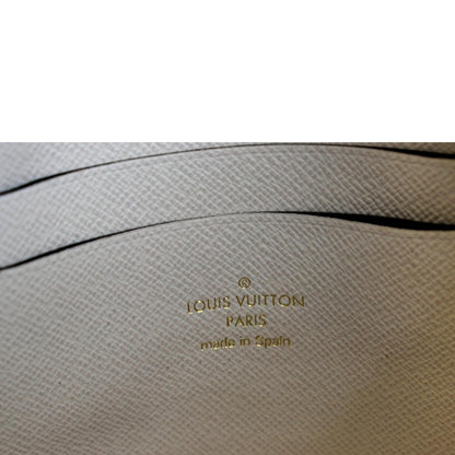 LOUIS VUITTON Double Zip Pochette Crafty Monogram Giant Crossbody Bag Creme Caramel