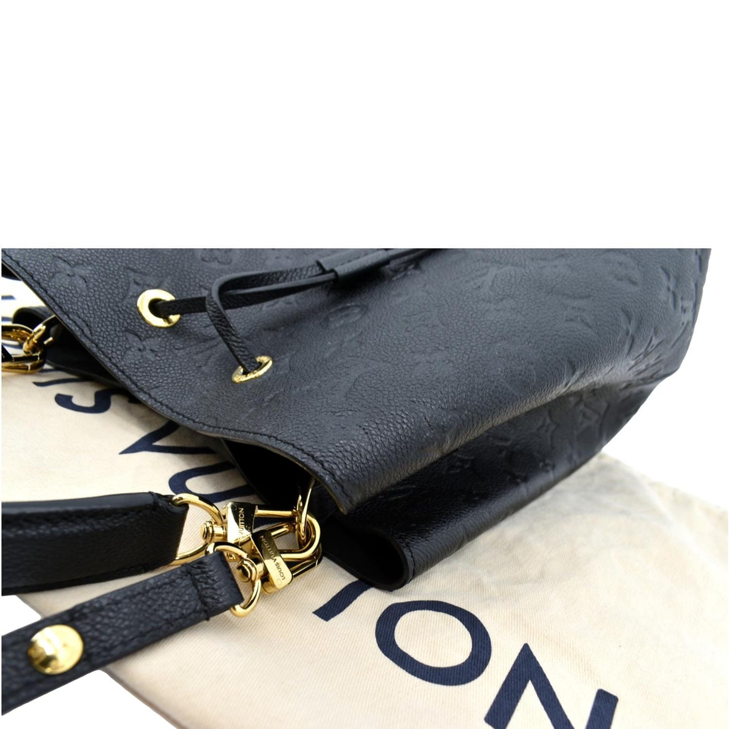 LOUIS VUITTON NeoNoe MM Monogram Empreinte Leather Shoulder Bag Black