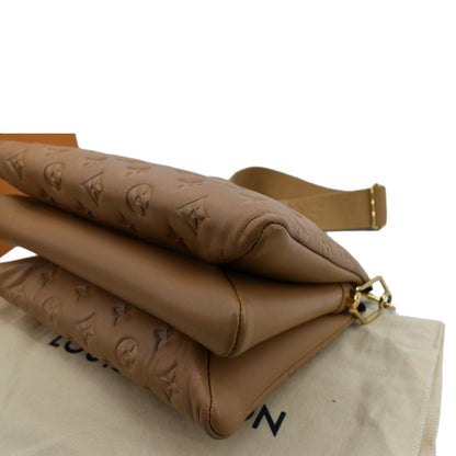 LOUIS VUITTON Coussin PM Monogram Embossed Shoulder Bag Camel