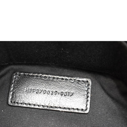 YVES SAINT LAURENT Monogram Leather Pouch Maroon