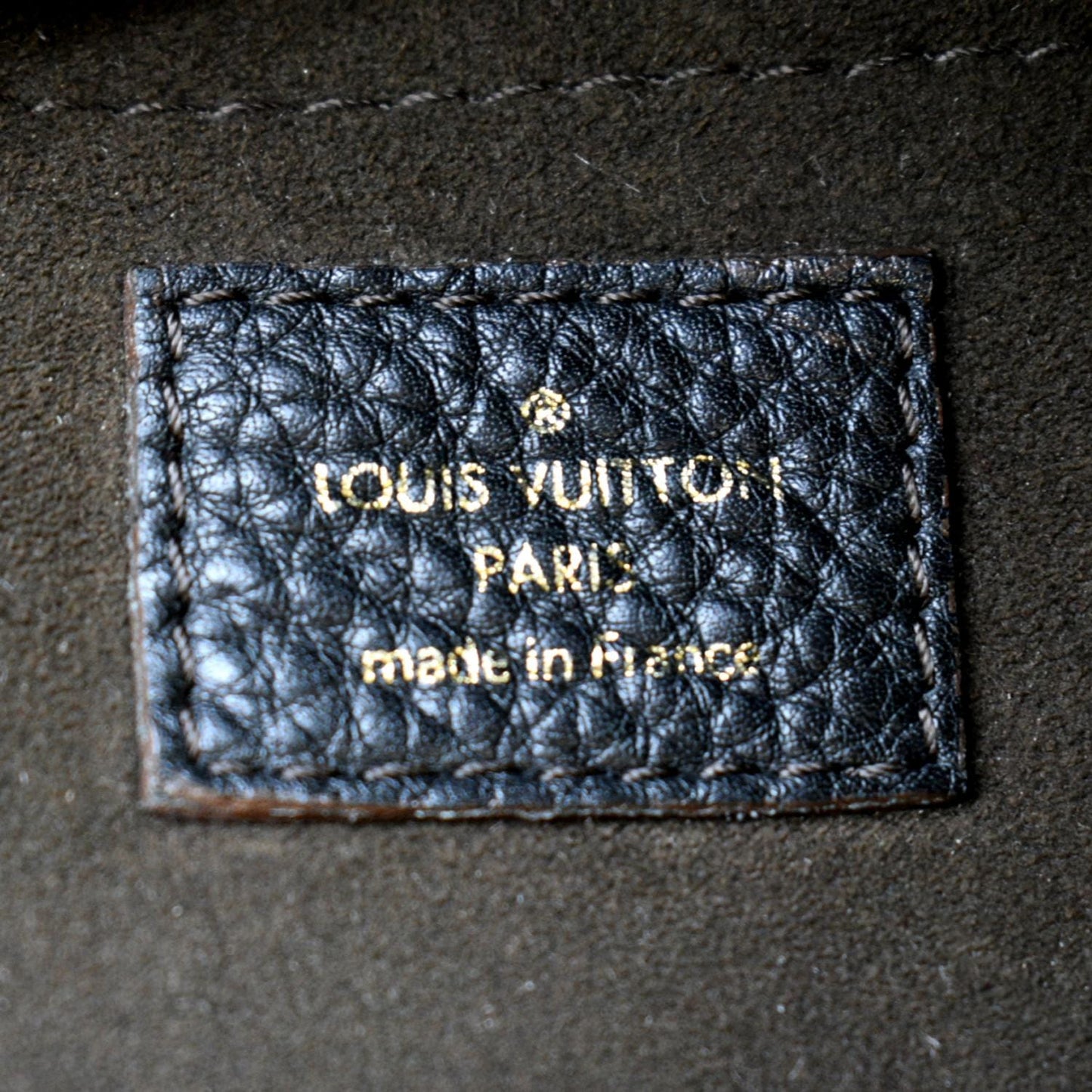 LOUIS VUITTON Mahina Leather Shoulder Bag Black