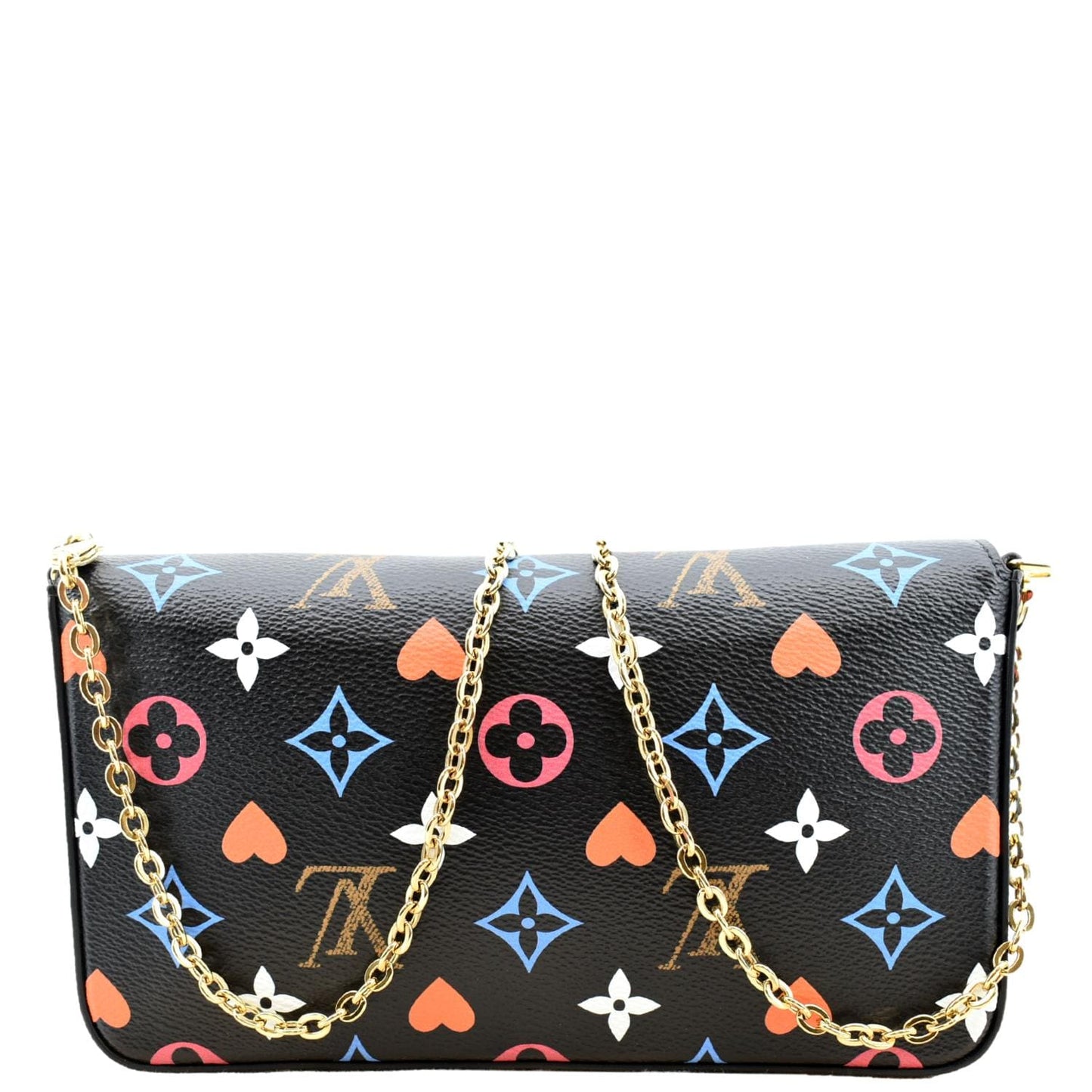 LOUIS VUITTON Pochette Felicie Game On Canvas Crossbody Bag Multicolor