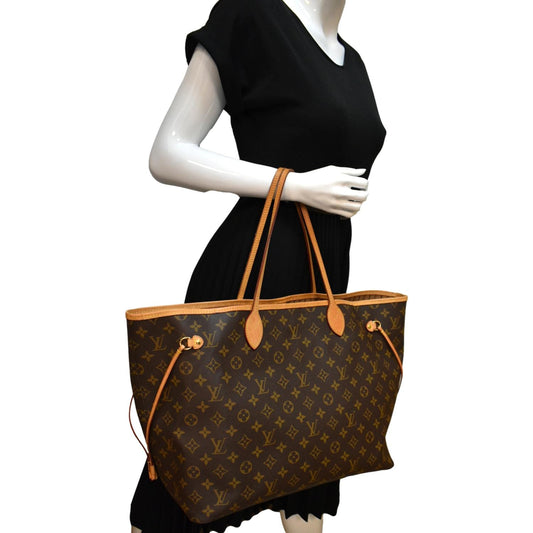 LOUIS VUITTON Neverfull GM Monogram Canvas Tote Bag Brown