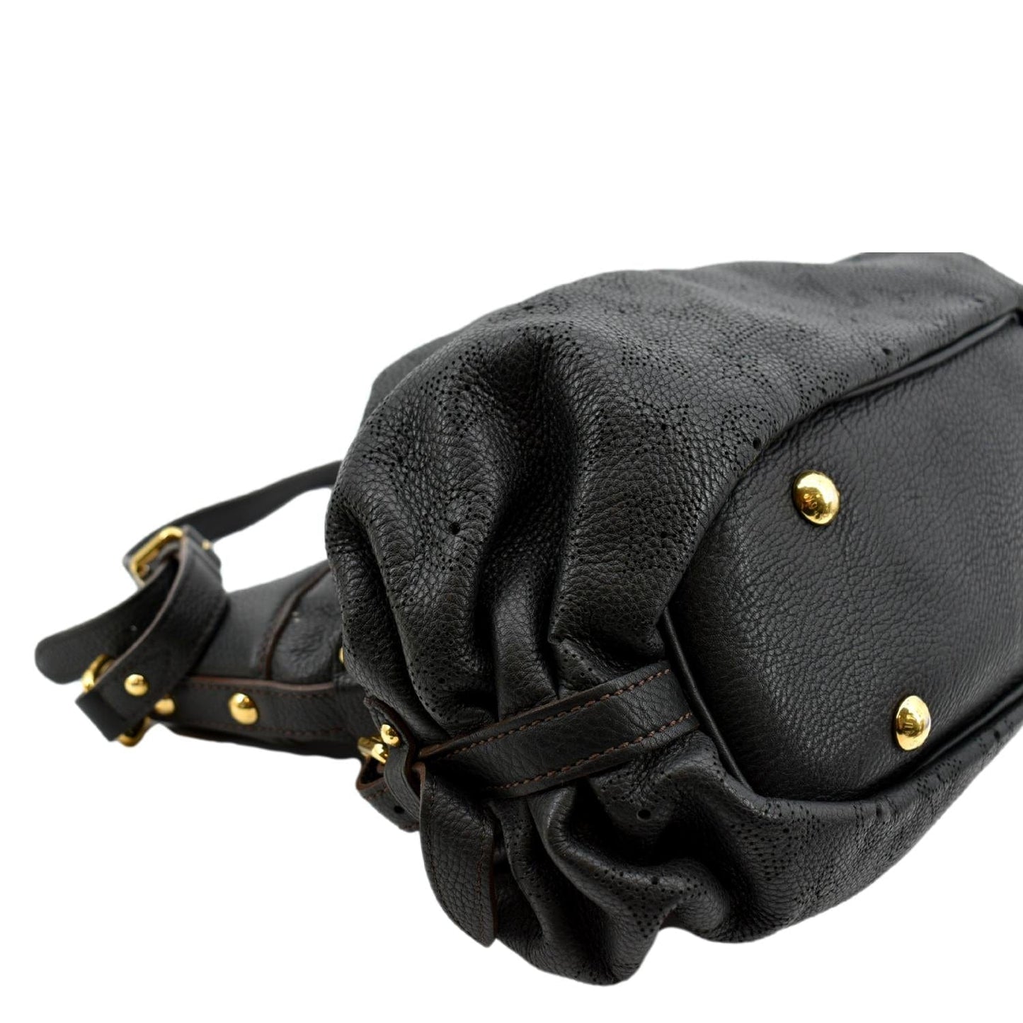 LOUIS VUITTON Mahina Leather Shoulder Bag Black