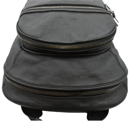 LOUIS VUITTON Michael Damier Infini Leather Backpack Bag Black