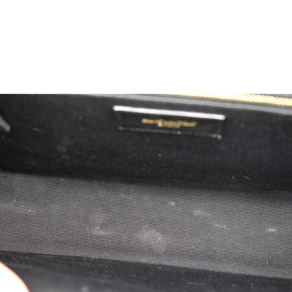 YVES SAINT LAURENT Large Envelope Mix Matelasse Grain De Poudre Chain Shoulder Bag Black