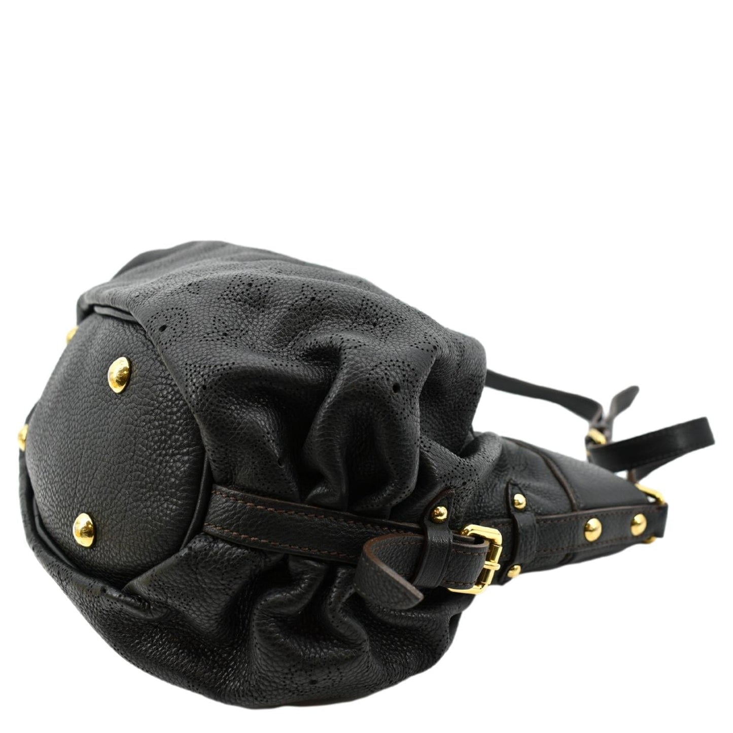 LOUIS VUITTON Mahina Leather Shoulder Bag Black