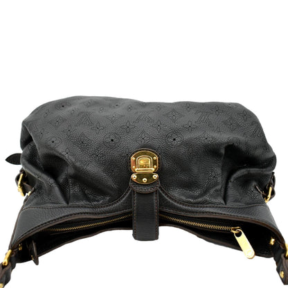 LOUIS VUITTON Mahina Leather Shoulder Bag Black