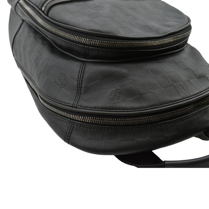 LOUIS VUITTON Michael Damier Infini Leather Backpack Bag Black