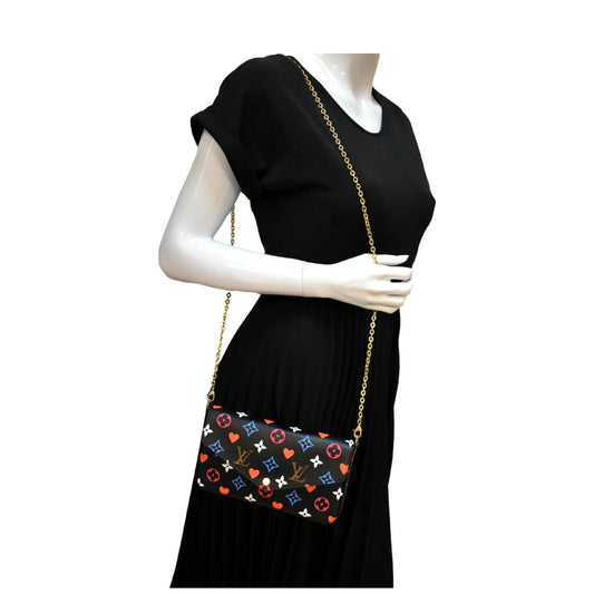 LOUIS VUITTON Pochette Felicie Game On Canvas Crossbody Bag Multicolor