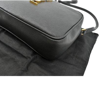 YVES SAINT LAURENT Leather Camera Crossbody Bag Black