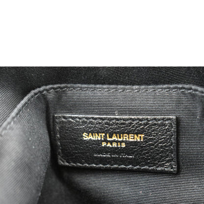 YVES SAINT LAURENT Leather Camera Crossbody Bag Black