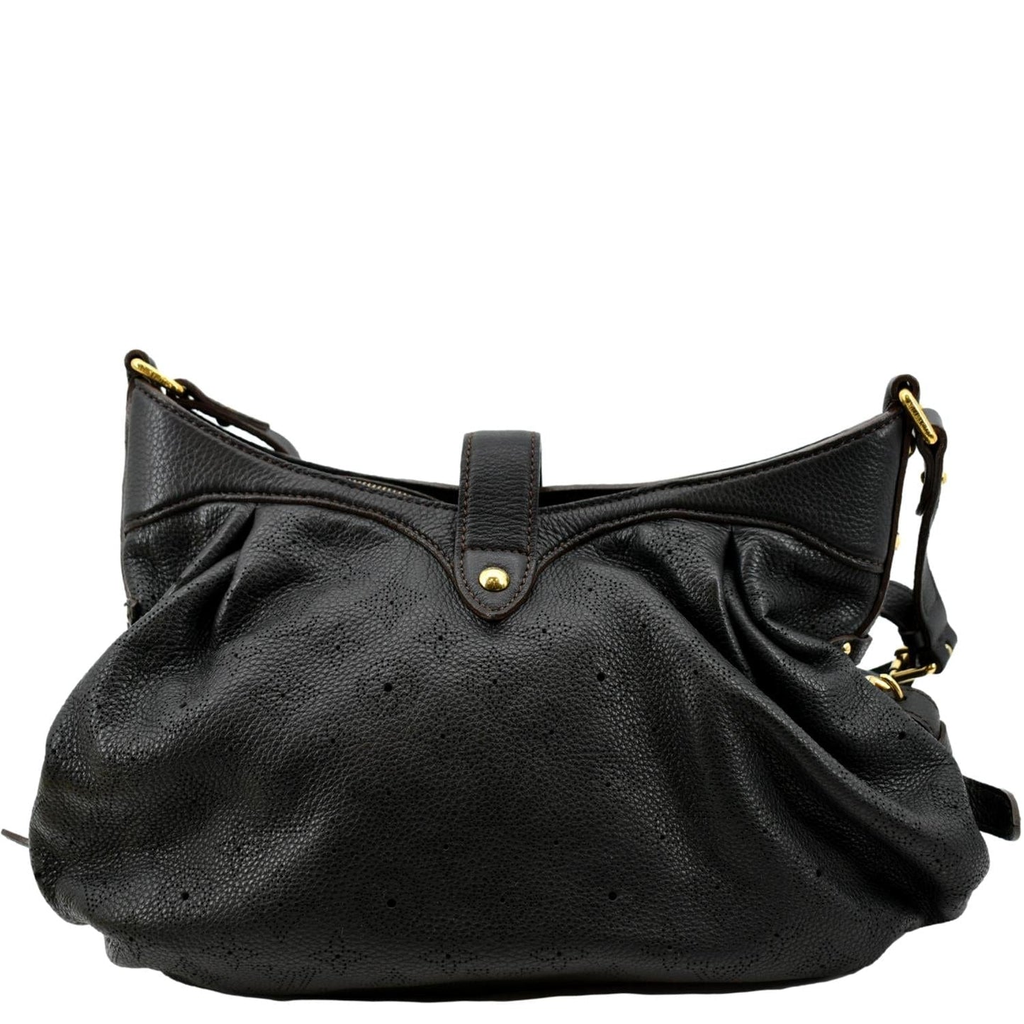 LOUIS VUITTON Mahina Leather Shoulder Bag Black