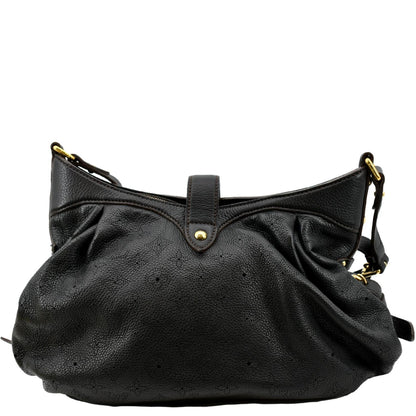 LOUIS VUITTON Mahina Leather Shoulder Bag Black