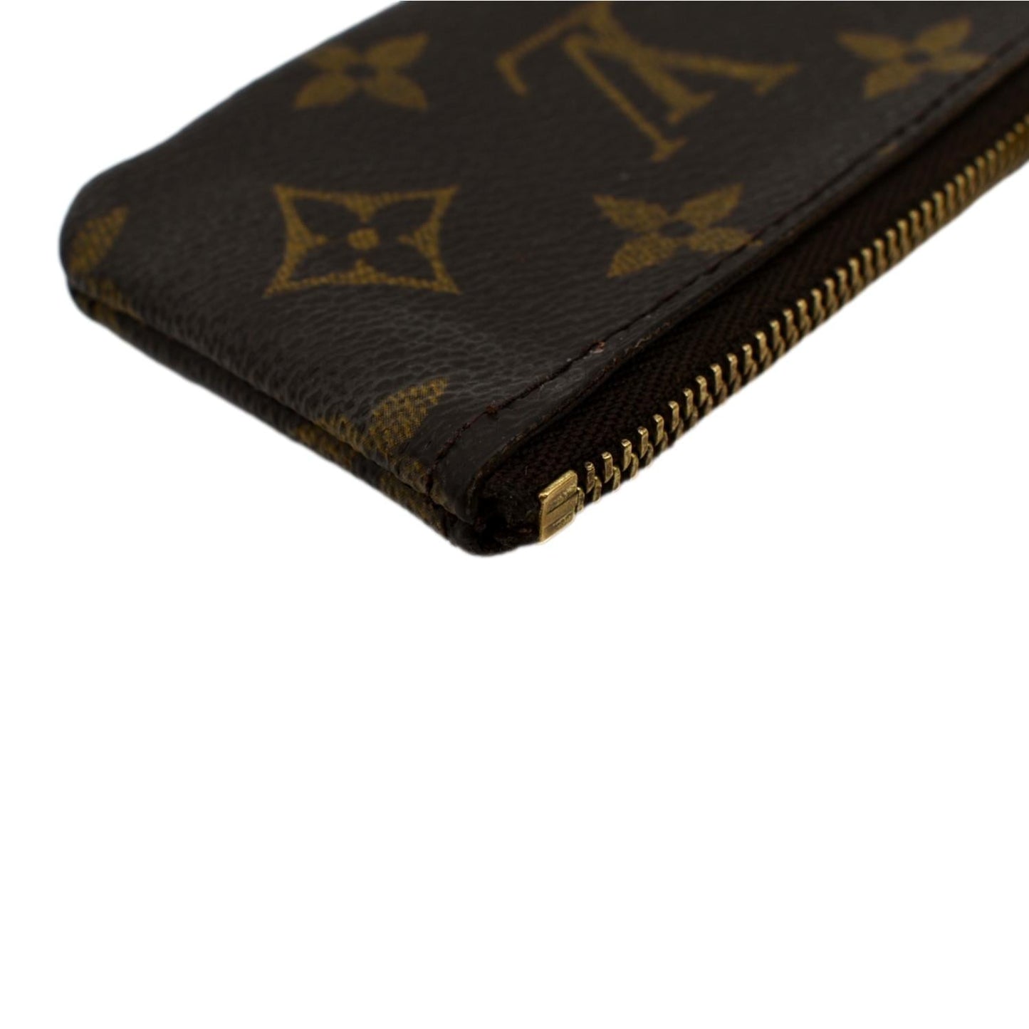 LOUIS VUITTON Key Coin Pouch Monogram Canvas Brown
