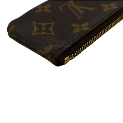 LOUIS VUITTON Key Coin Pouch Monogram Canvas Brown