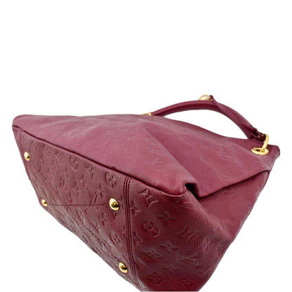 LOUIS VUITTON Artsy MM Empreinte Leather Hobo Bag Plum