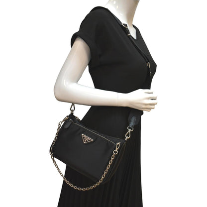 PRADA Re-Nylon Crossbody Bag Black